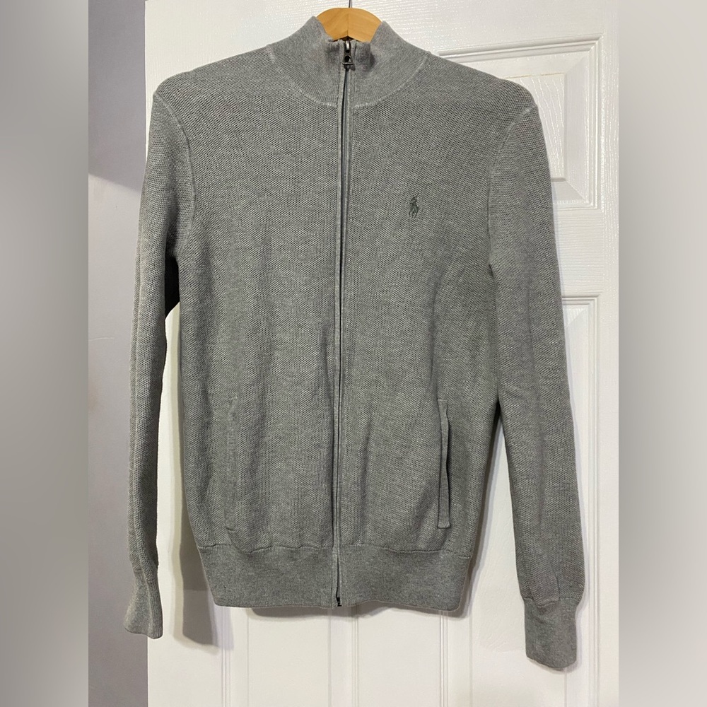 Polo Ralph Lauren Men Zipped Sweater (Cardigan)
Size:Small 
Color:Gray